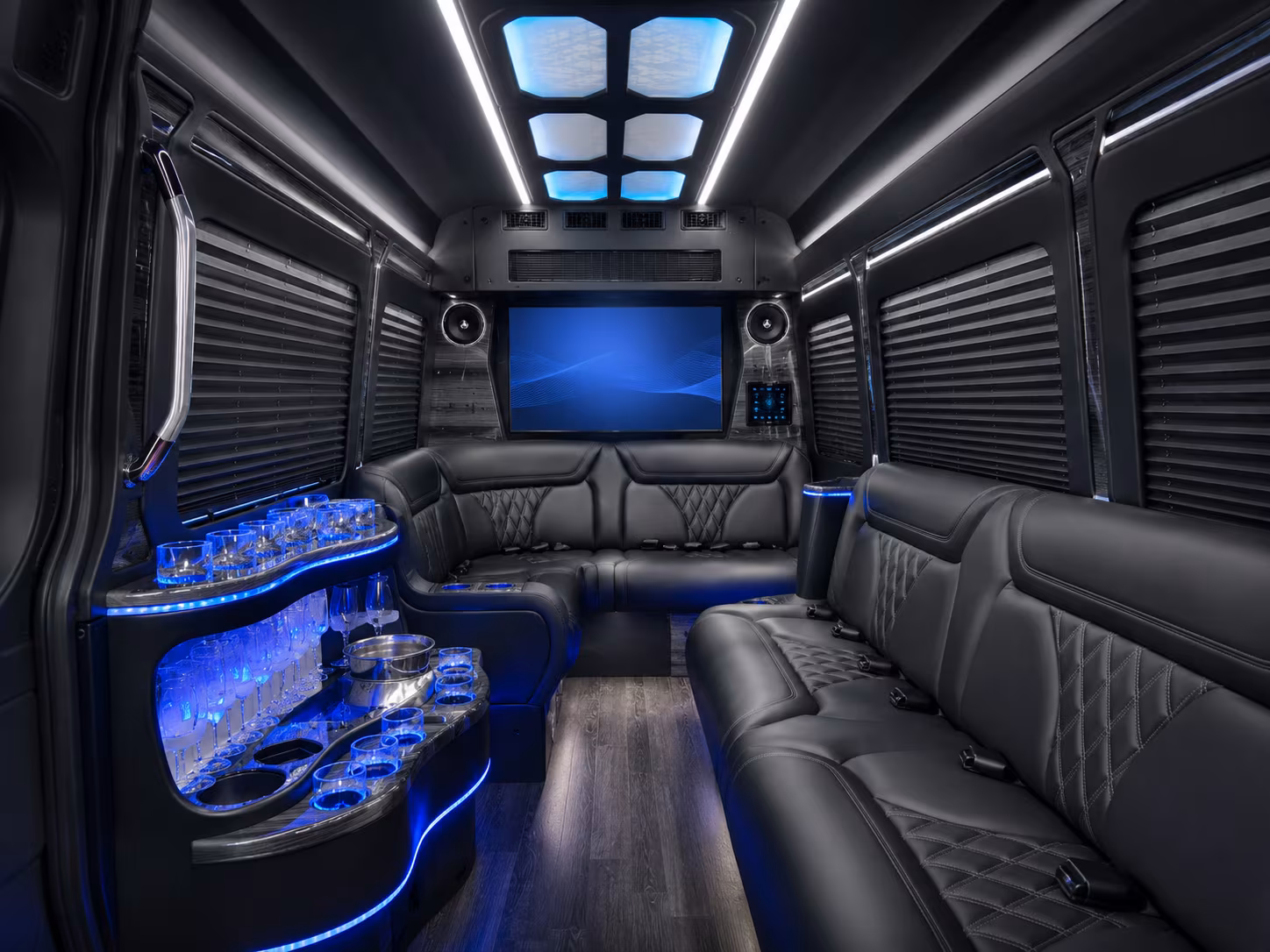 spokane 30 passenger party bus inside